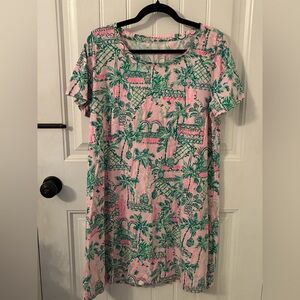 Lilly Pulitzer tropical Pink and Green Dress